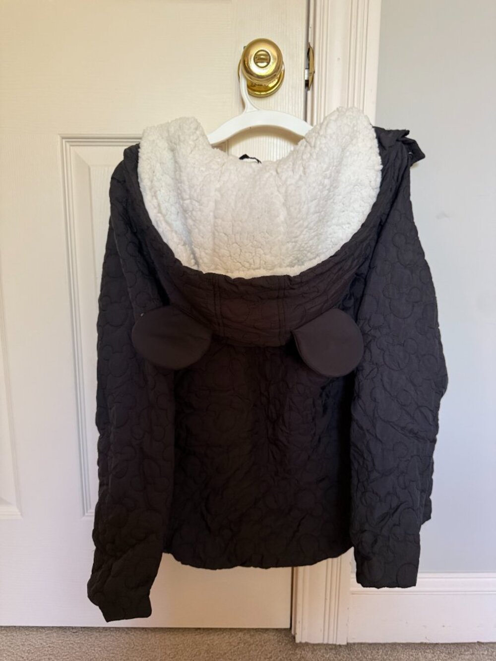 Disney Parks Quilted Mickey Mouse Fleece Lined Jacket